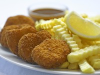 5 Stück Nuggets mit Pommes